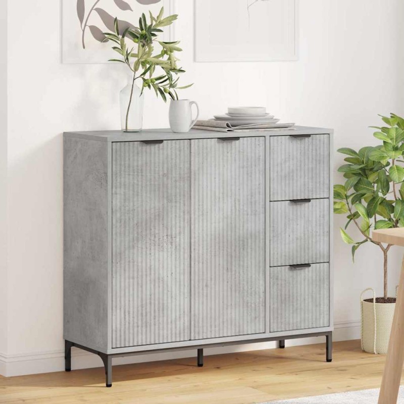vidaXL Πλαϊνό γραφείο Σκυρόδεμα Γκρι 89,5 x 33 x 82 εκ.