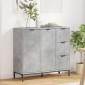 vidaXL Πλαϊνό γραφείο Σκυρόδεμα Γκρι 89,5 x 33 x 82 εκ.