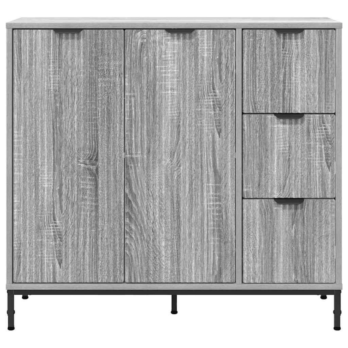 vidaXL Πλαϊνό γραφείο Γκρίζο Σονομα 89,5 x 33 x 82 εκ.