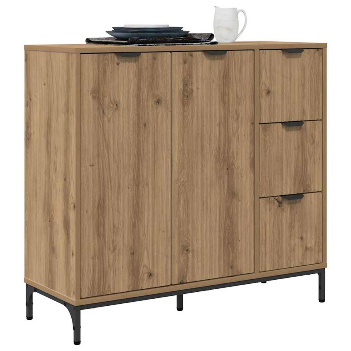 vidaXL Πλαϊνό γραφείο Artisan Oak 89,5 x 33 x 82 εκ.