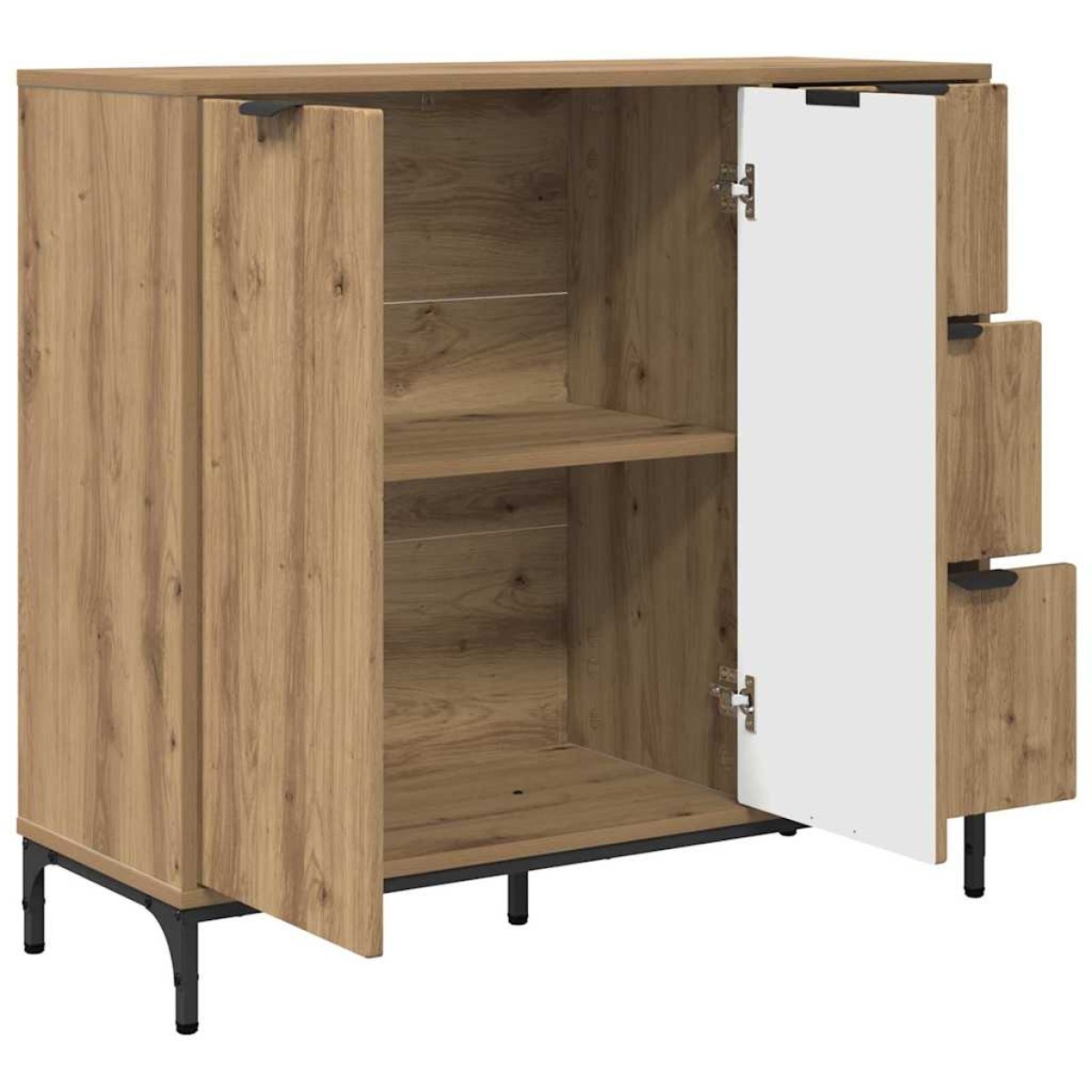 vidaXL Πλαϊνό γραφείο Artisan Oak 89,5 x 33 x 82 εκ.
