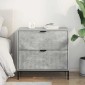vidaXL Κομοδίνο Γκρι σκυροδέματος 63.5 x 36 x 61 εκ Επεξεργασμένο ξύλο