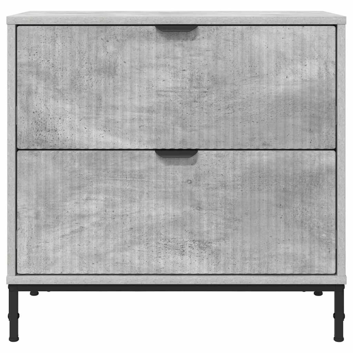 vidaXL Κομοδίνο Γκρι σκυροδέματος 63.5 x 36 x 61 εκ Επεξεργασμένο ξύλο