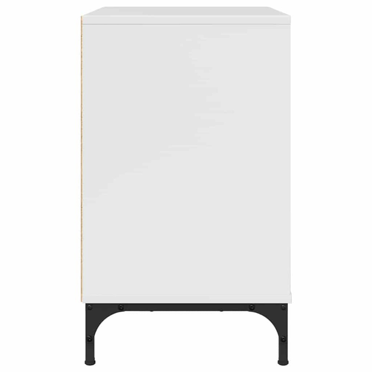 vidaXL Κομοδίνο Γυαλιστερό λευκό 63.5 x 36 x 61 εκ Επεξεργασμένο ξύλο