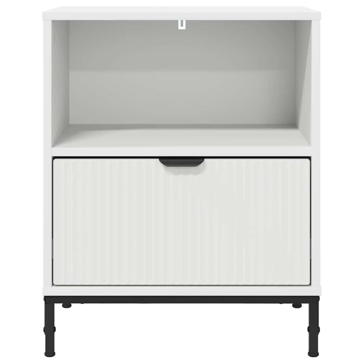 vidaXL Κομοδίνο Λευκό 49 x 36 x 61 εκ Επεξεργασμένο ξύλο