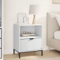 vidaXL Κομοδίνο Λευκό 49 x 36 x 61 εκ Επεξεργασμένο ξύλο