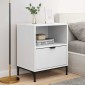 vidaXL Κομοδίνο 2 τεμ. Λευκό 49 x 36 x 61 εκ Επεξεργασμένο ξύλο