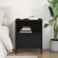 vidaXL Κομοδίνο Μαύρο 49 x 36 x 61 εκ Επεξεργασμένο ξύλο
