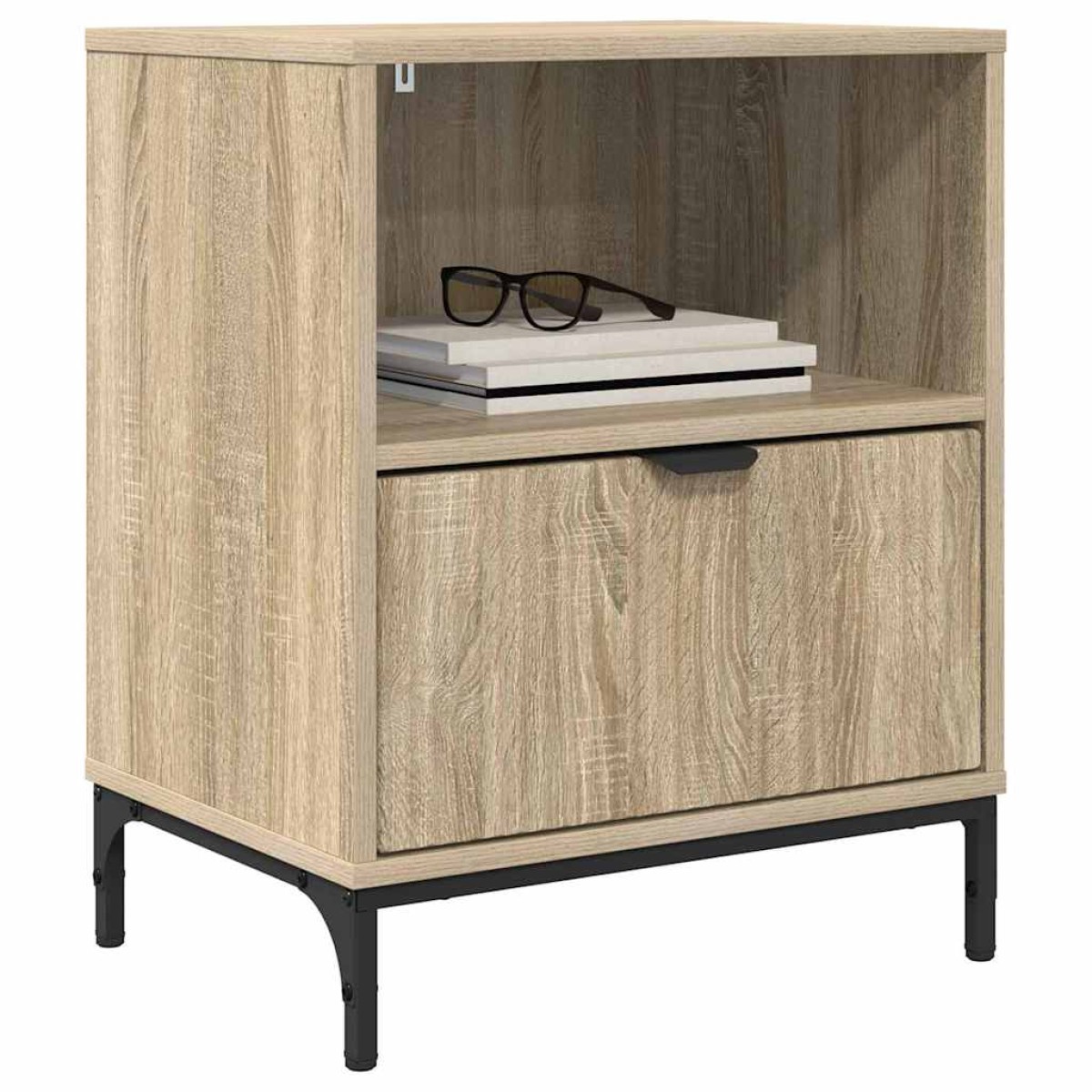 vidaXL Κομοδίνο 2 τεμ. Sonoma Δρυς 49 x 36 x 61 εκ Επεξεργασμένο ξύλο