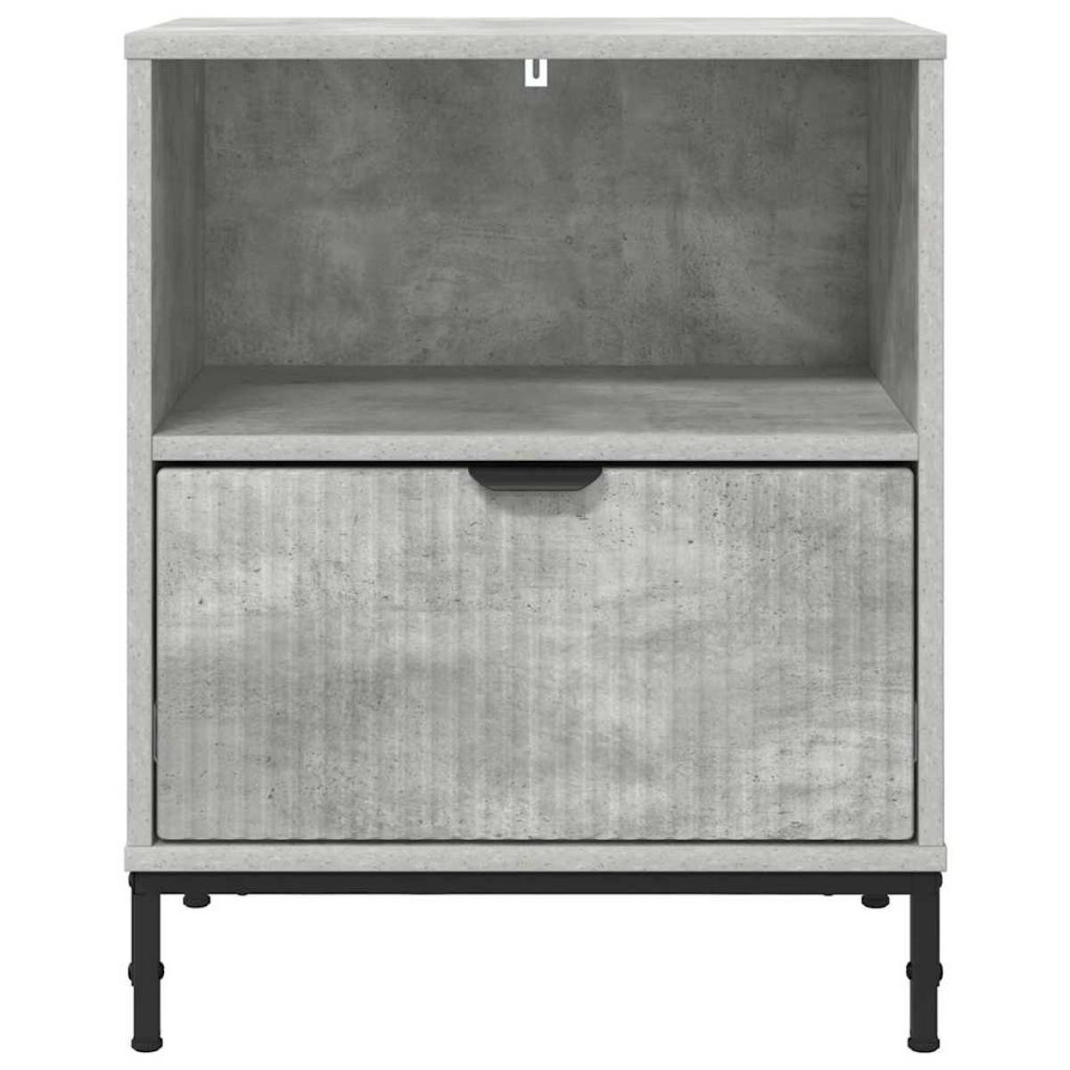 vidaXL Κομοδίνο Γκρι σκυροδέματος 49 x 36 x 61 εκ Επεξεργασμένο ξύλο