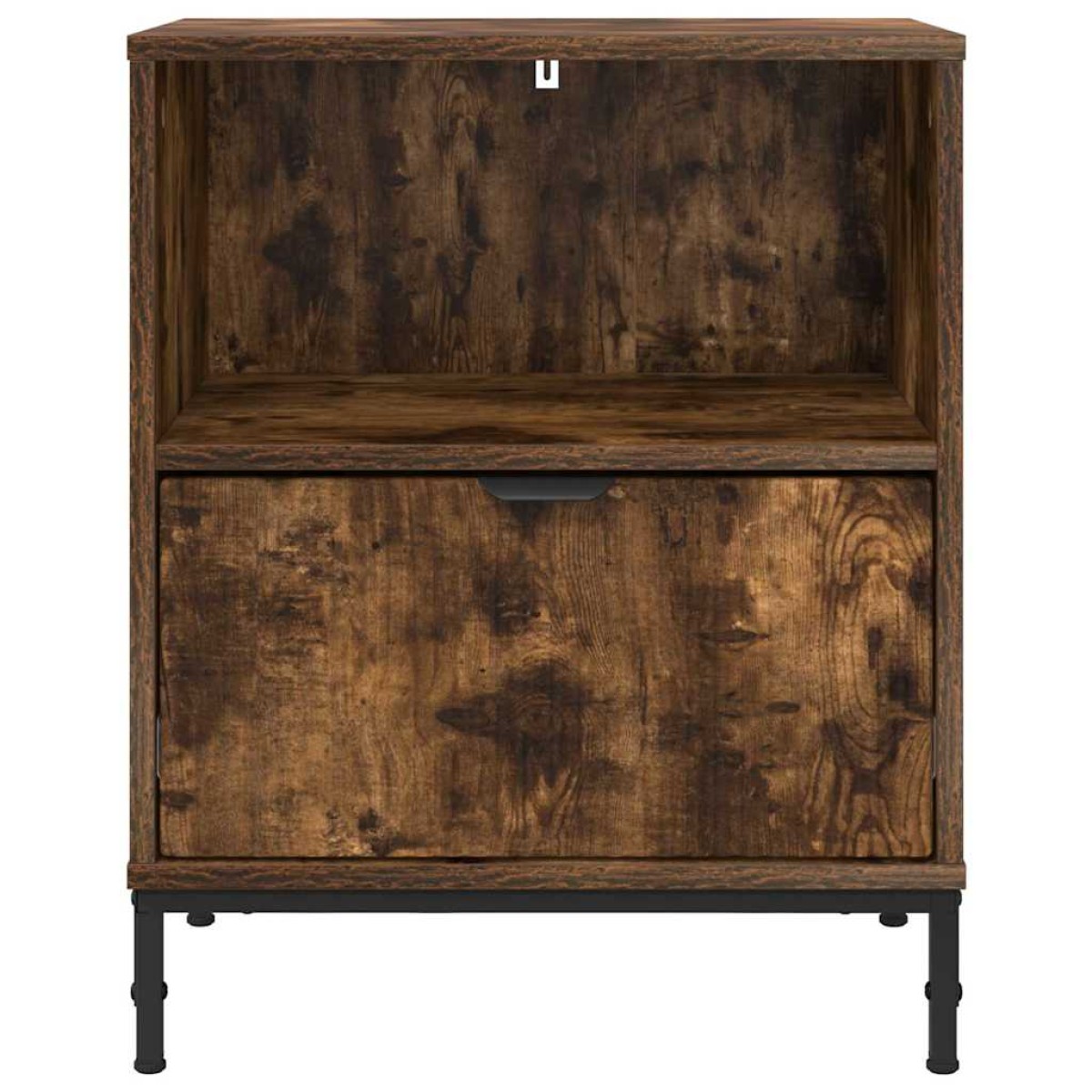 vidaXL Κομοδίνο Καπνιστή δρυς 49 x 36 x 61 εκ Επεξεργασμένο ξύλο