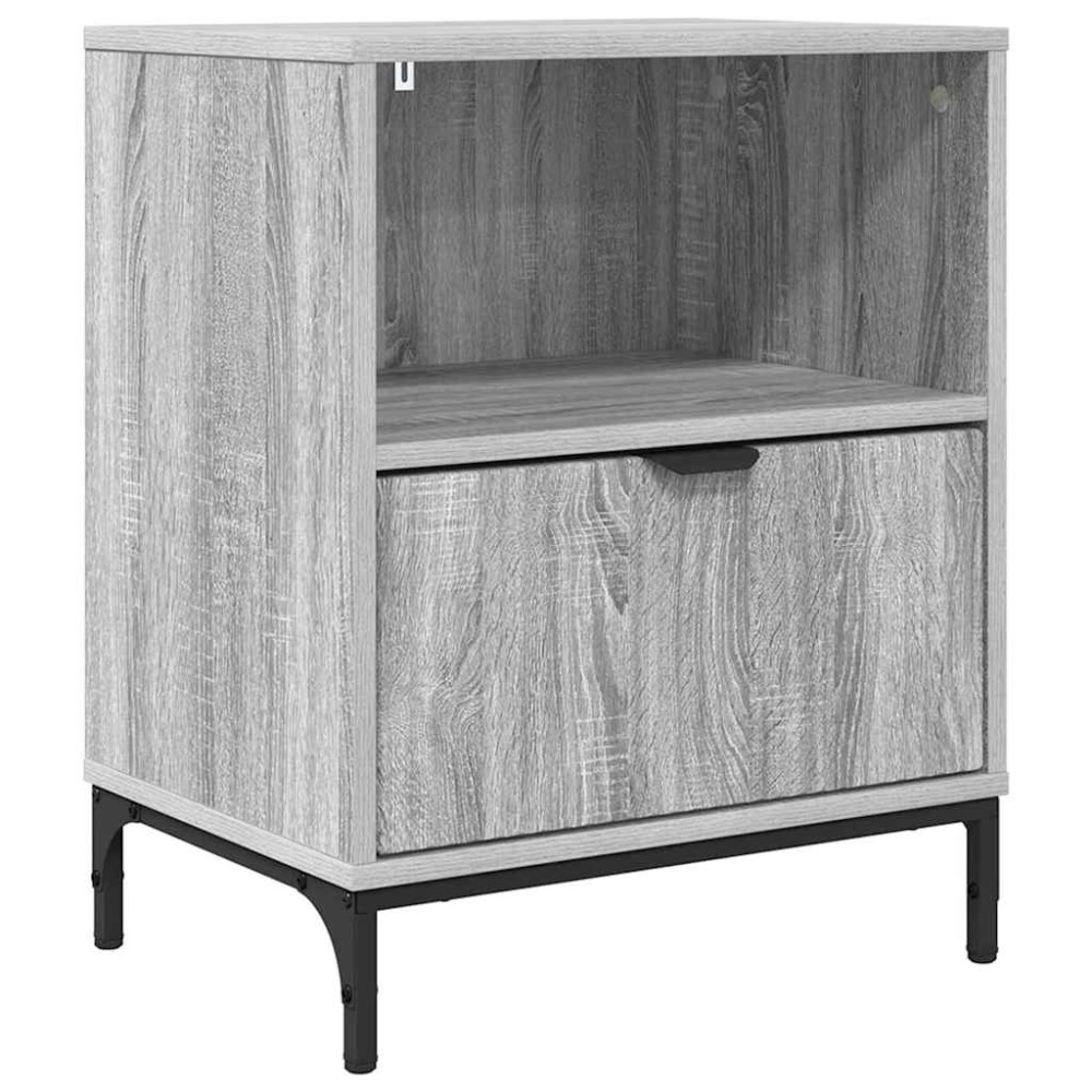 vidaXL Κομοδίνο Γκρι sonoma 49 x 36 x 61 εκ Επεξεργασμένο ξύλο