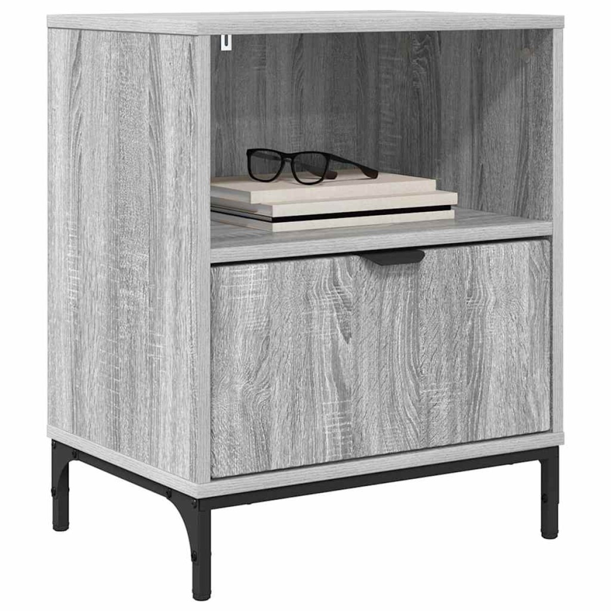 vidaXL Κομοδίνο 2 τεμ. Γκρι sonoma 49 x 36 x 61 εκ Επεξεργασμένο ξύλο