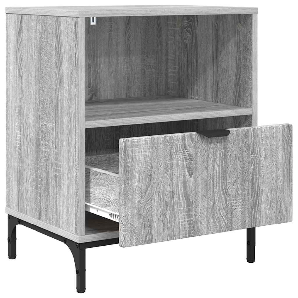 vidaXL Κομοδίνο 2 τεμ. Γκρι sonoma 49 x 36 x 61 εκ Επεξεργασμένο ξύλο