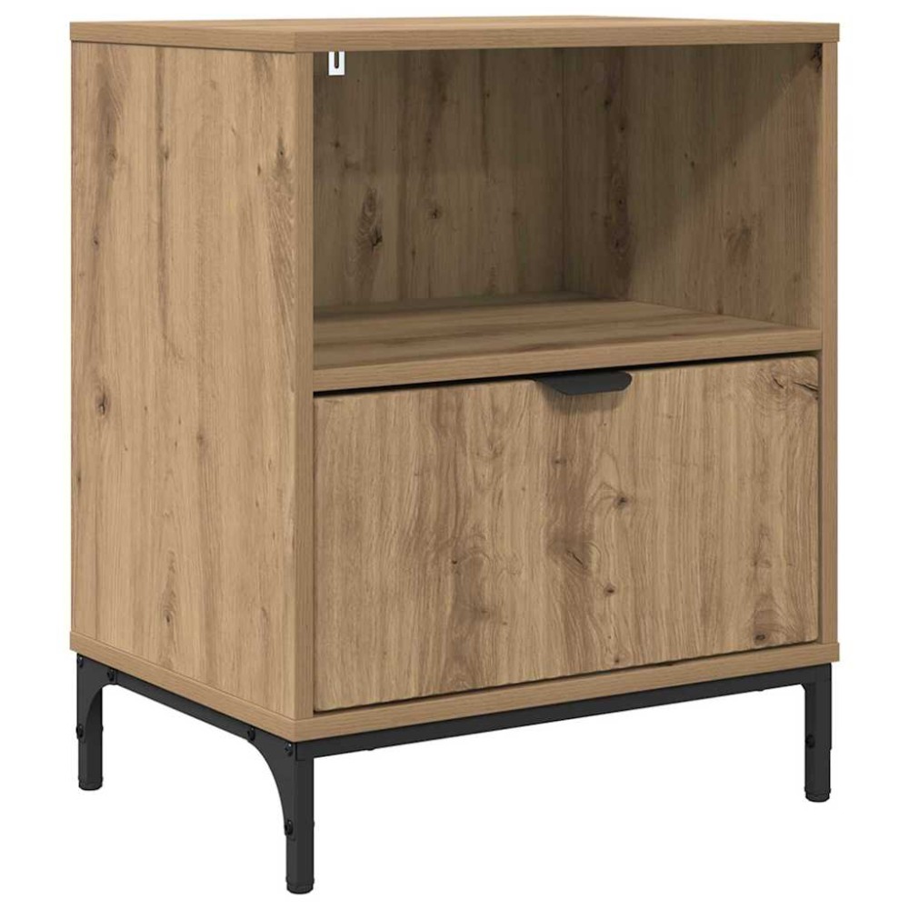vidaXL Κομοδίνο artisan δρυς 49 x 36 x 61 εκ Επεξεργασμένο ξύλο
