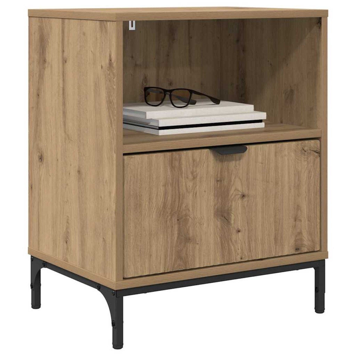 vidaXL Κομοδίνο 2 τεμ. artisan δρυς 49 x 36 x 61 εκ Επεξεργασμένο ξύλο
