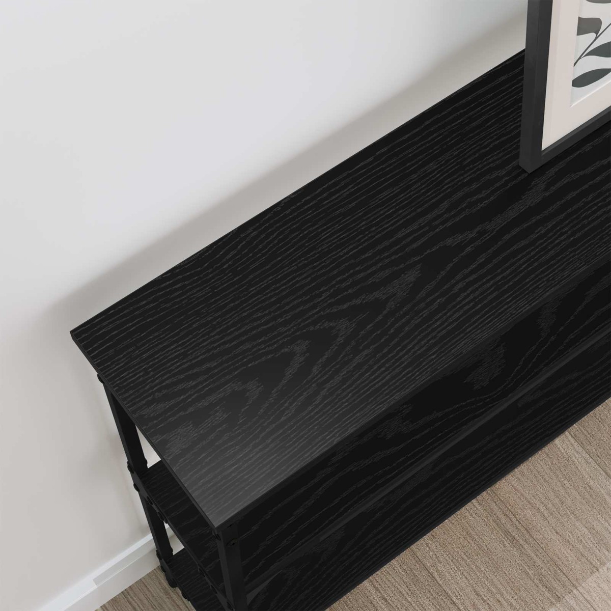 vidaXL Τραπέζι κονσόλας Μαύρη δρυς 100 x 22,5 x 75 εκ