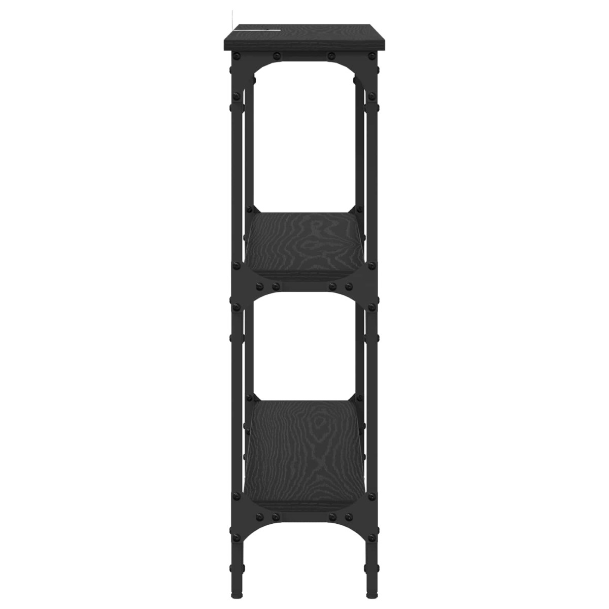 vidaXL Τραπέζι κονσόλας Μαύρη δρυς 100 x 22,5 x 75 εκ