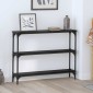 vidaXL Τραπέζι κονσόλας Μαύρη δρυς 100 x 22,5 x 75 εκ