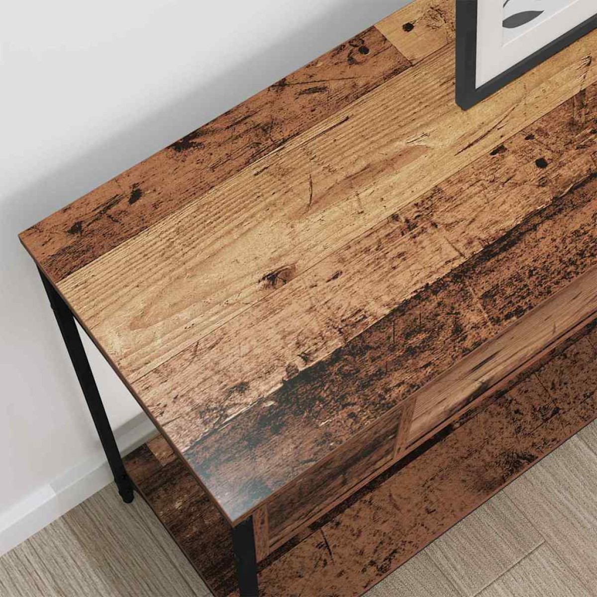 vidaXL Τραπέζι κονσόλας Παλαιό ξύλο 100 x 34.5 x 75 εκ.