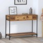 vidaXL Τραπέζι κονσόλας Παλαιό ξύλο 100 x 34.5 x 75 εκ.