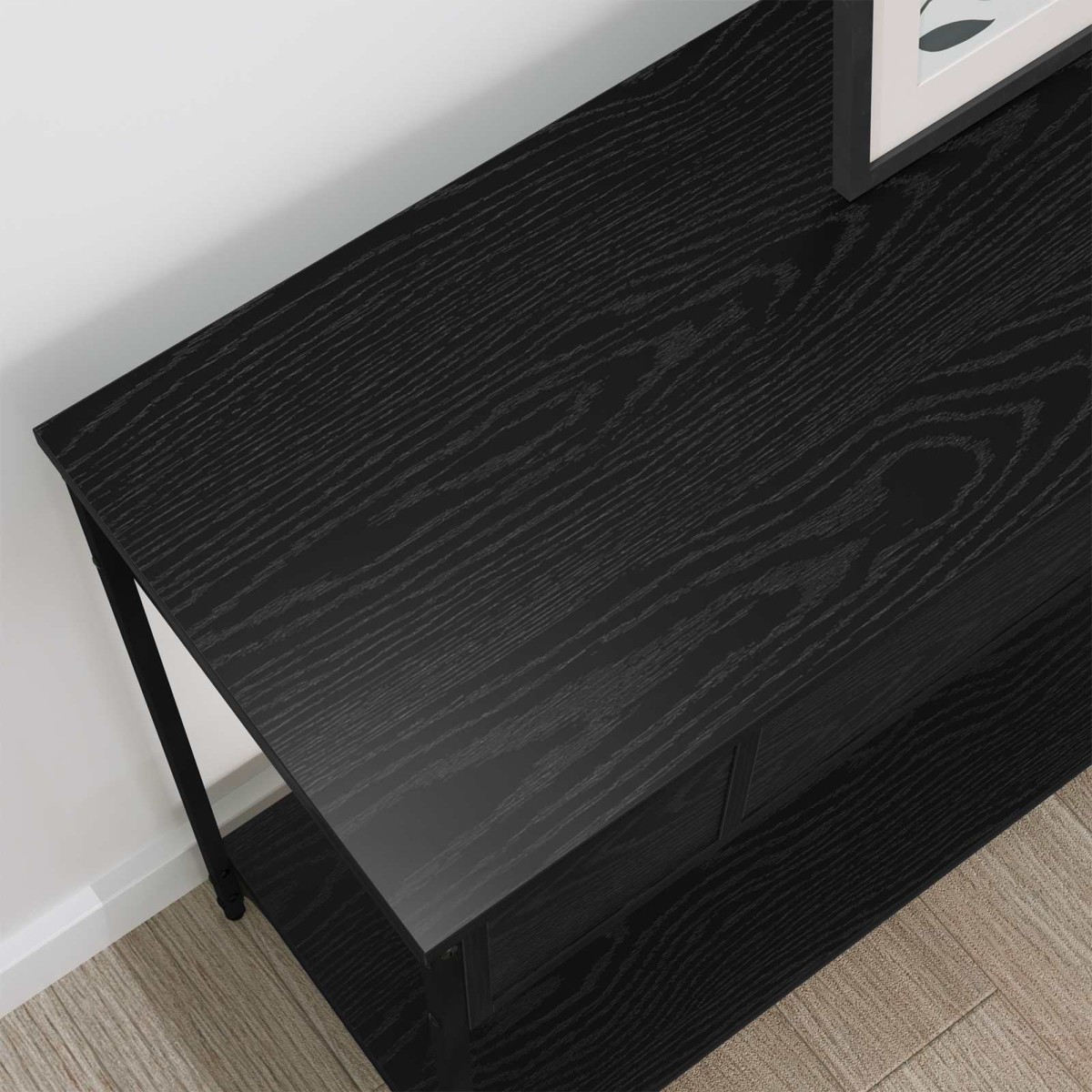 vidaXL Τραπέζι κονσόλας Μαύρη δρυς 100 x 34.5 x 75 εκ.