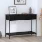 vidaXL Τραπέζι κονσόλας Μαύρη δρυς 100 x 34.5 x 75 εκ.