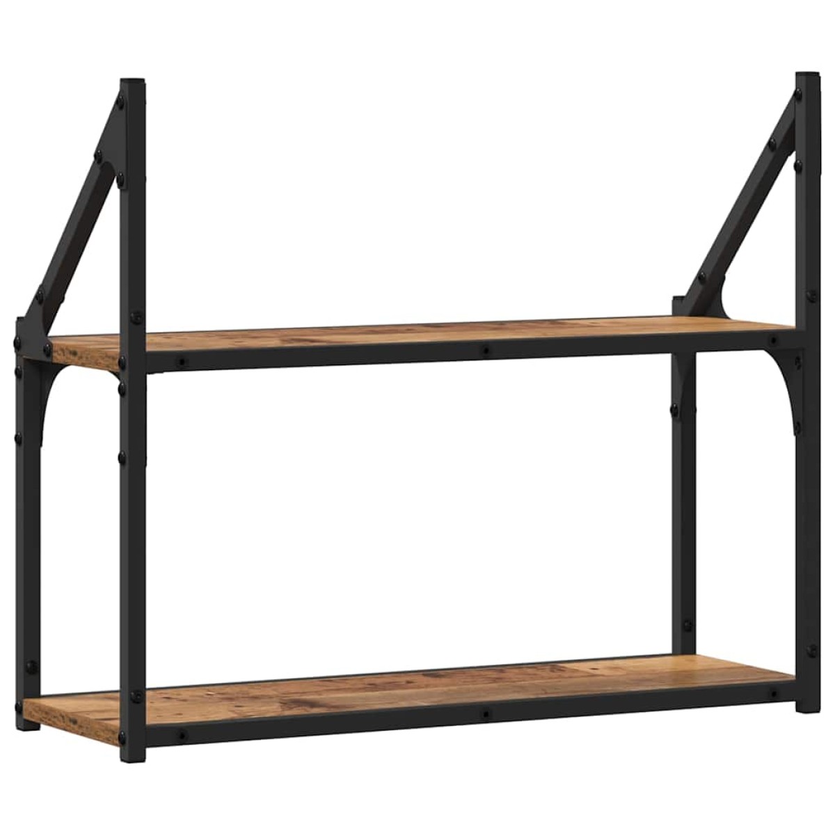 vidaXL Ράφι Τοίχου Επιτοίχιο Παλαιό ξύλο 60 x 21 x 51 cm