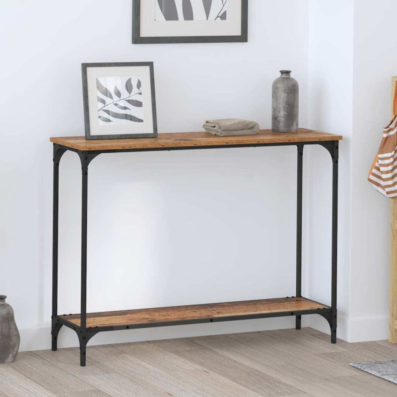 vidaXL Τραπέζι κονσόλας Παλαιό ξύλο 101 x 30.5 x 75 εκ
