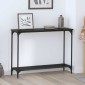vidaXL Τραπέζι κονσόλας Μαύρη δρυς 101 x 30.5 x 75 εκ