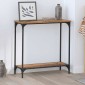 vidaXL Τραπέζι κονσόλας Παλαιό ξύλο 75 x 30.5 x 75 εκ