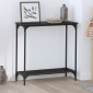 vidaXL Τραπέζι κονσόλας Μαύρη δρυς 75 x 30.5 x 75 εκ