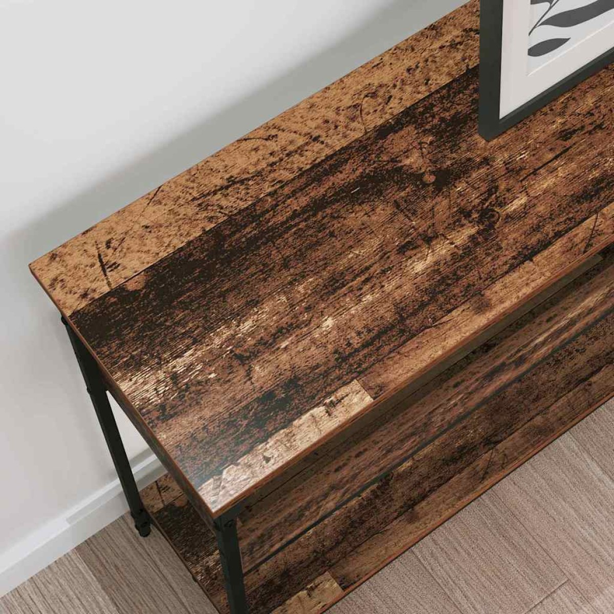 vidaXL Τραπέζι κονσόλας Παλαιό ξύλο 100 x 29 x 75 εκ.