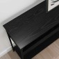 vidaXL Τραπέζι κονσόλας Μαύρη δρυς 100 x 29 x 75 εκ.