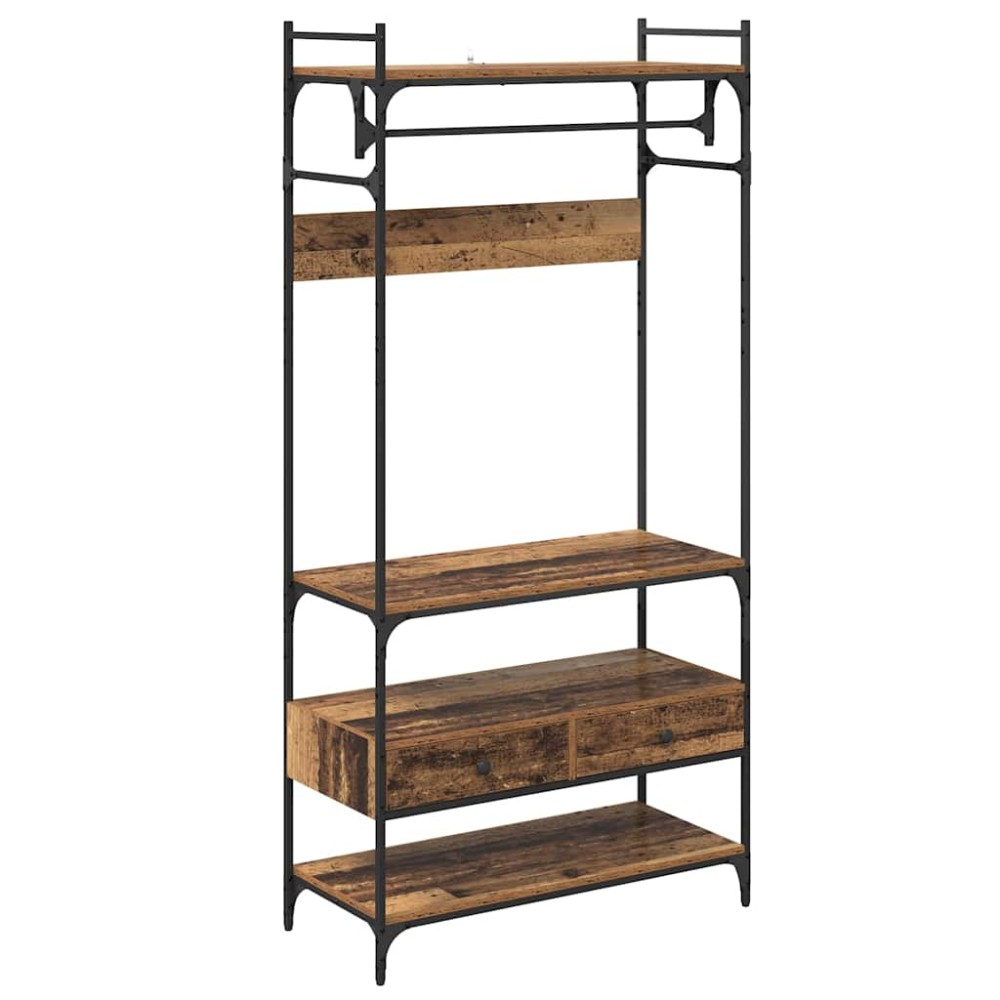 vidaXL Ντουλάπι Παλαιό ξύλο 89 x 39 x 184.5 εκ. Επεξεργασμένο Ξύλο