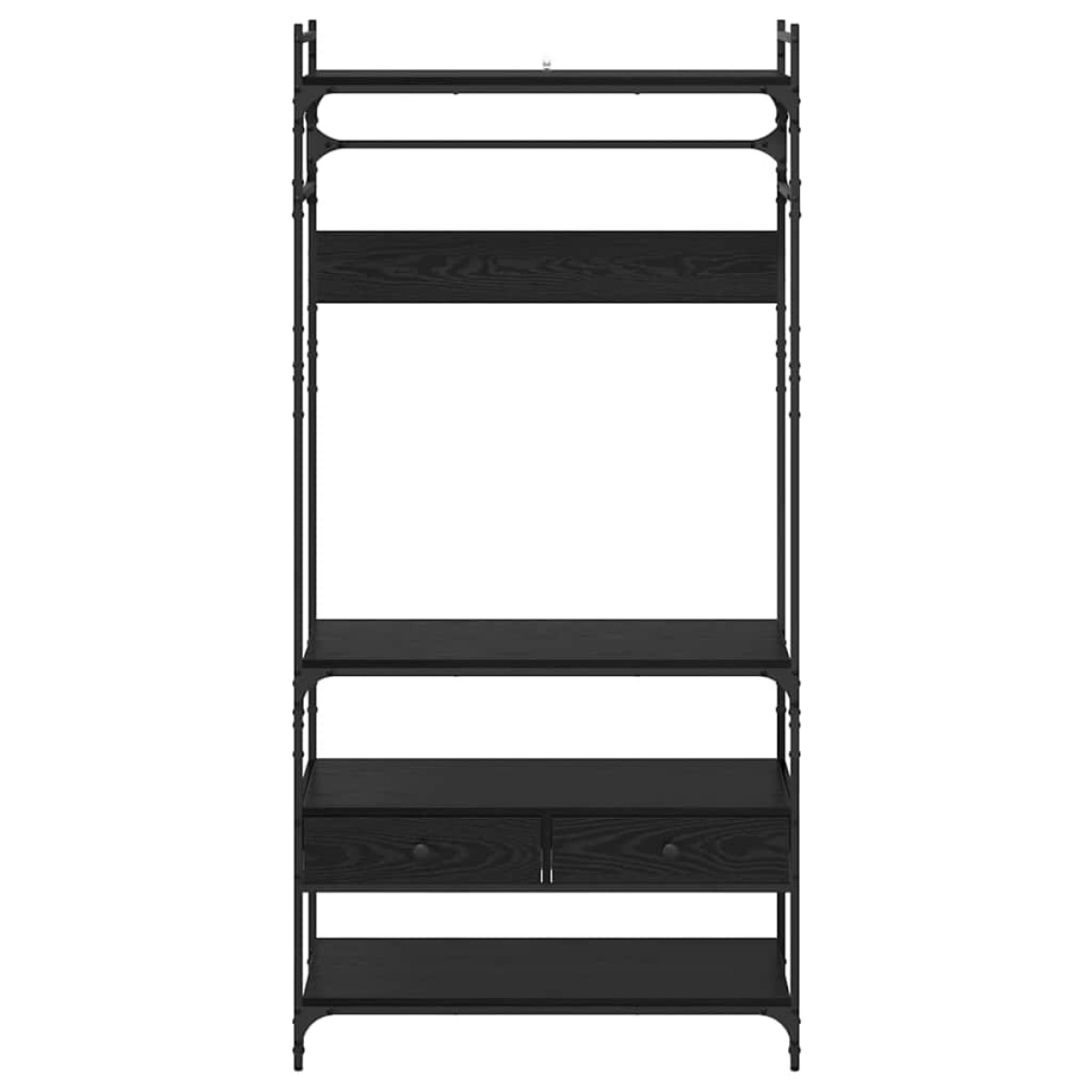 vidaXL Ντουλάπι Μαύρη δρυς 89 x 39 x 184.5 εκ. Επεξεργασμένο Ξύλο
