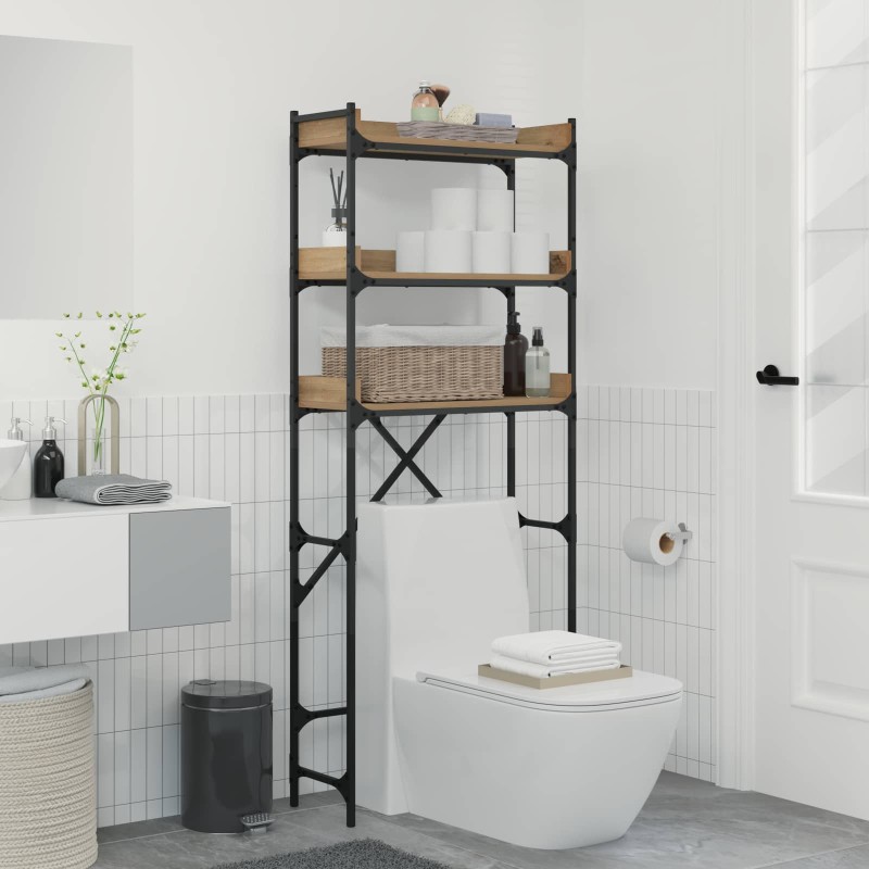 vidaXL Ράφια πλυντηρίου ρούχων με ράφι Artisan Oak 67 x 25 x 163 εκ.