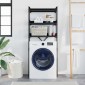vidaXL Ράφια πλυντηρίου ρούχων με ράφι Μαύρο 0ak 67 x 25 x 163 εκ.