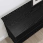 vidaXL Τραπέζι κονσόλας Μαύρη δρυς 100 x 32 x 75 εκ Επεξεργασμένο ξύλο