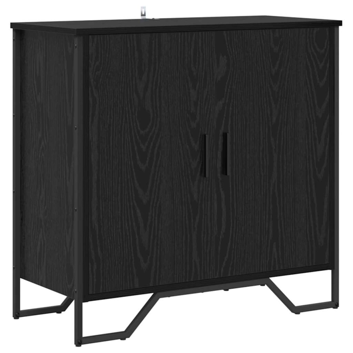 vidaXL Πλαϊνό γραφείο Μαύρη Οξυά 78 x 35 x 74.5 εκ.