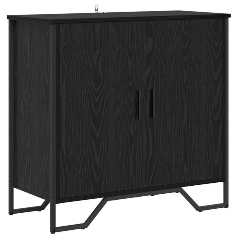 vidaXL Πλαϊνό γραφείο Μαύρη Οξυά 78 x 35 x 74.5 εκ.