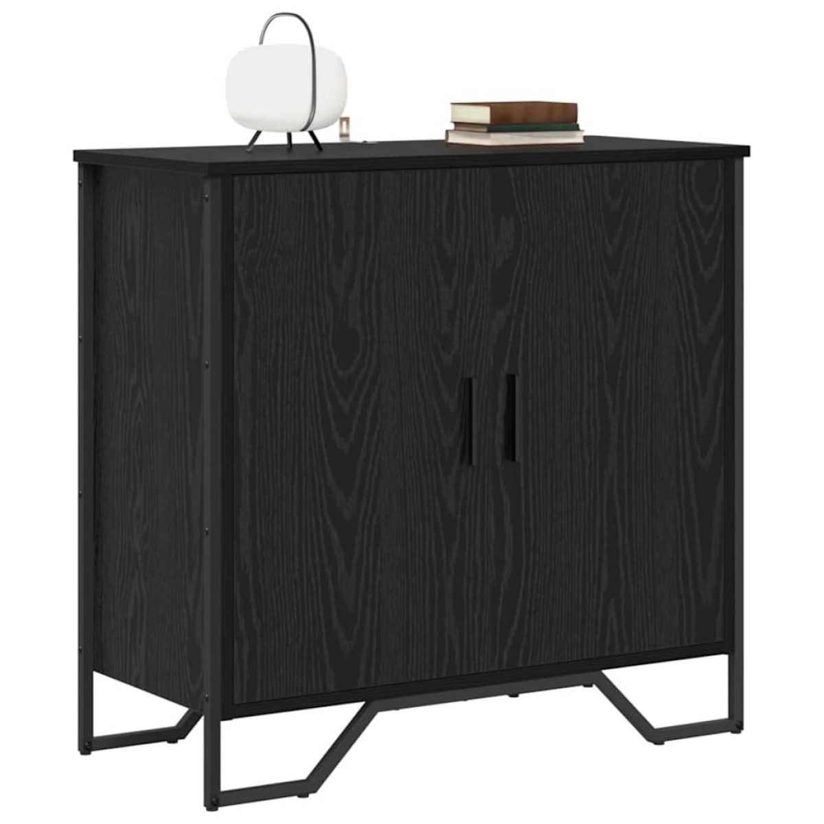 vidaXL Πλαϊνό γραφείο Μαύρη Οξυά 78 x 35 x 74.5 εκ.