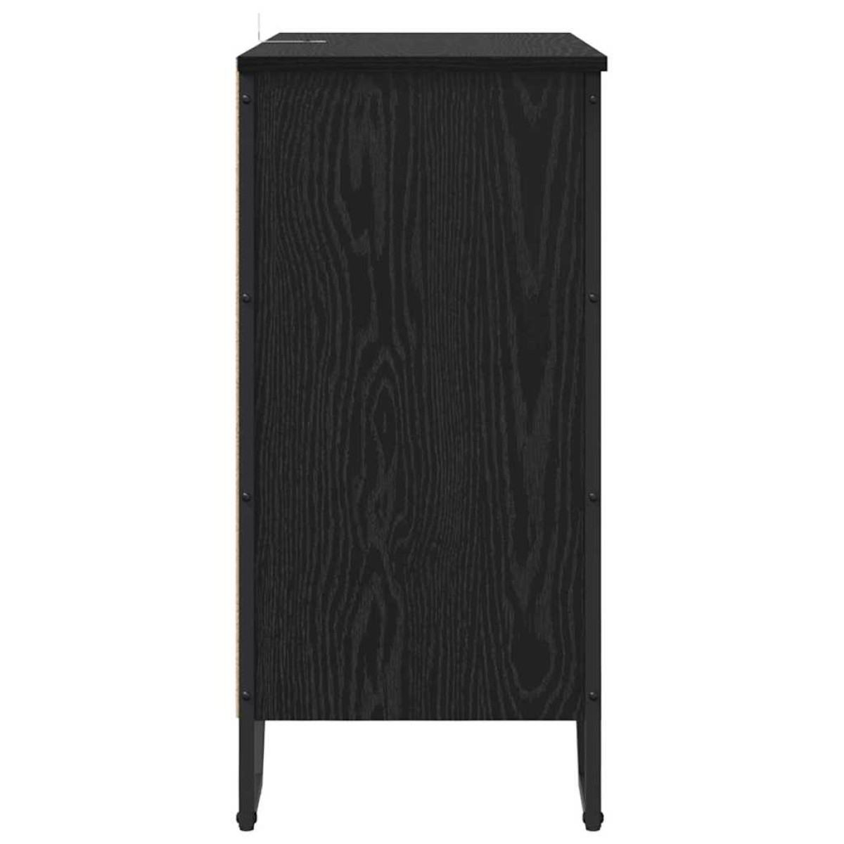 vidaXL Πλαϊνό γραφείο Μαύρη Οξυά 78 x 35 x 74.5 εκ.