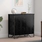 vidaXL Πλαϊνό γραφείο Μαύρη Οξυά 78 x 35 x 74.5 εκ.