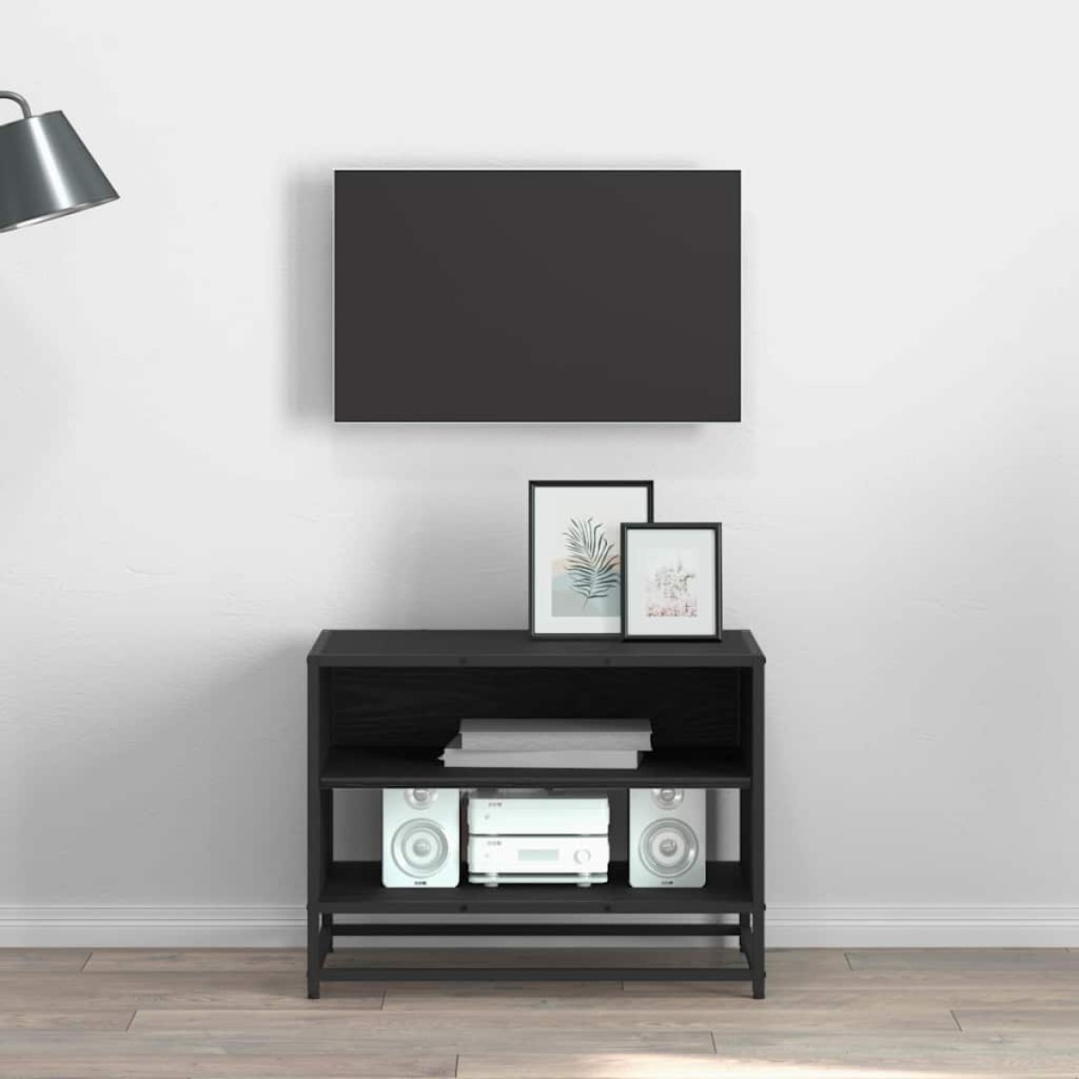 vidaXL Μονάδες TV 61 x 40 x 46 εκ Μαύρη Οξυά Επεξεργασμένο ξύλο