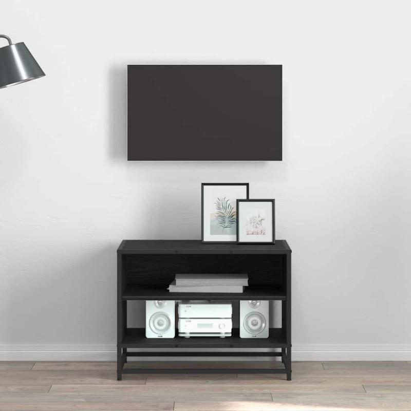 vidaXL Μονάδες TV 61 x 40 x 46 εκ Μαύρη Οξυά Επεξεργασμένο ξύλο
