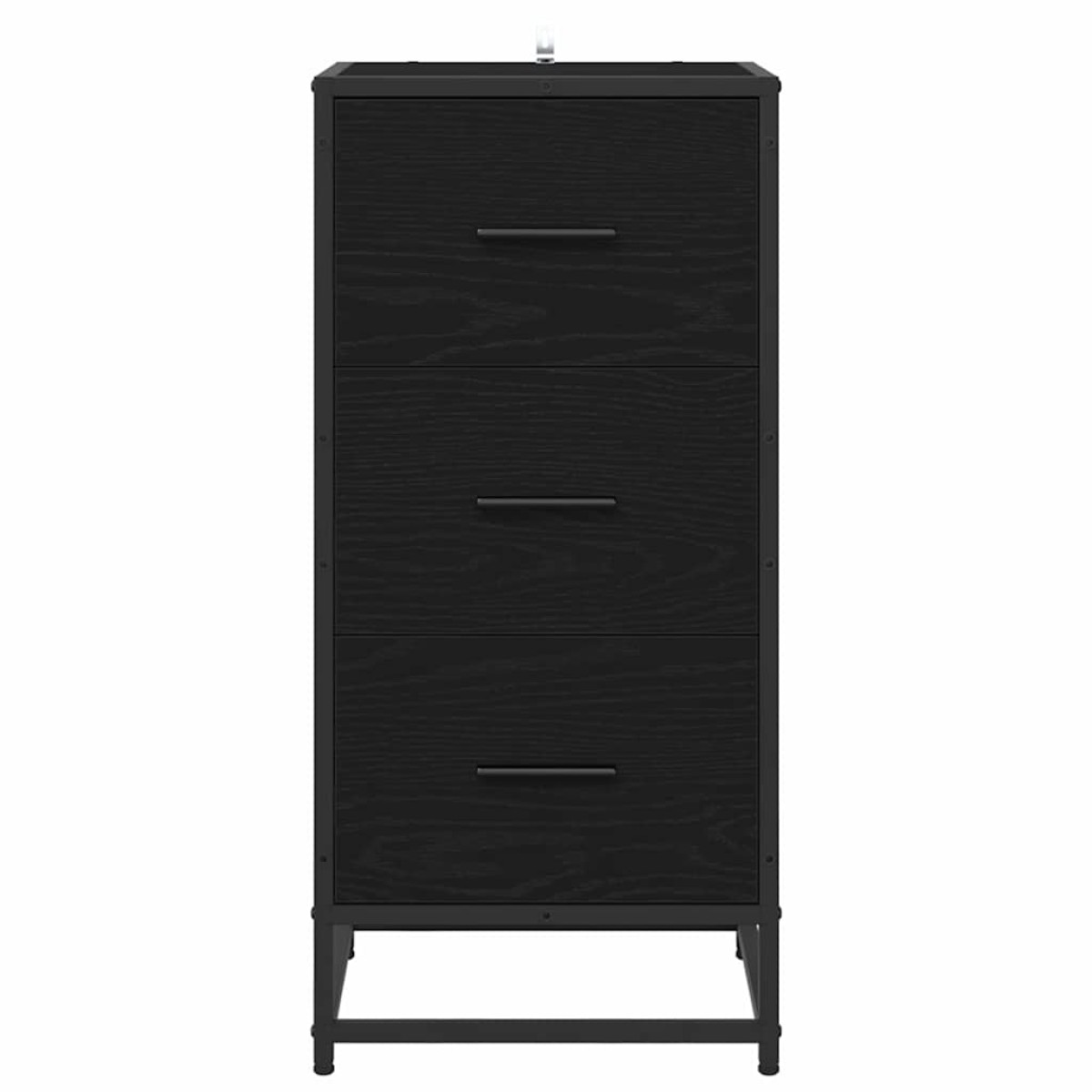 vidaXL Πλαϊνό γραφείο Μαύρη Οξυά 35.5 x 35 x76 εκ
