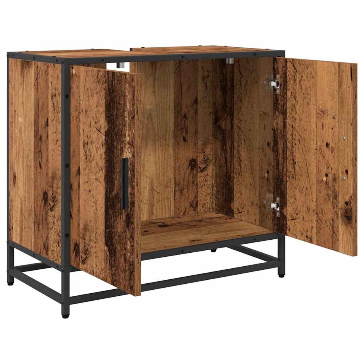 vidaXL Ντουλάπα Νιπτήρα Mπάνιου Παλιό Ξύλο 65 x 33 x 60 εκ