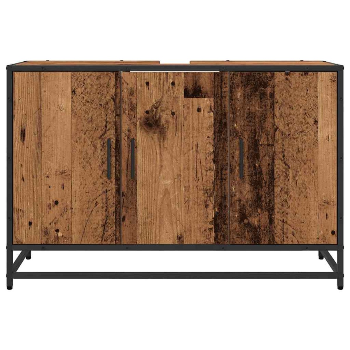 vidaXL Ντουλάπι Μπάνιου Παλιό Ξύλο 90 x 33 x 60 εκ. Επεξεργασμένο Ξύλο