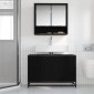 vidaXL Ντουλάπι Μπάνιου Μαύρη Οξυά 90 x 33 x 60 εκ. Επεξεργασμένο Ξύλο